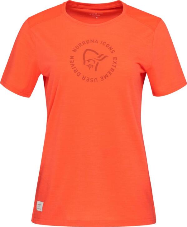 Norrona, svalbard wool T-Shirt (W), Orange Alert