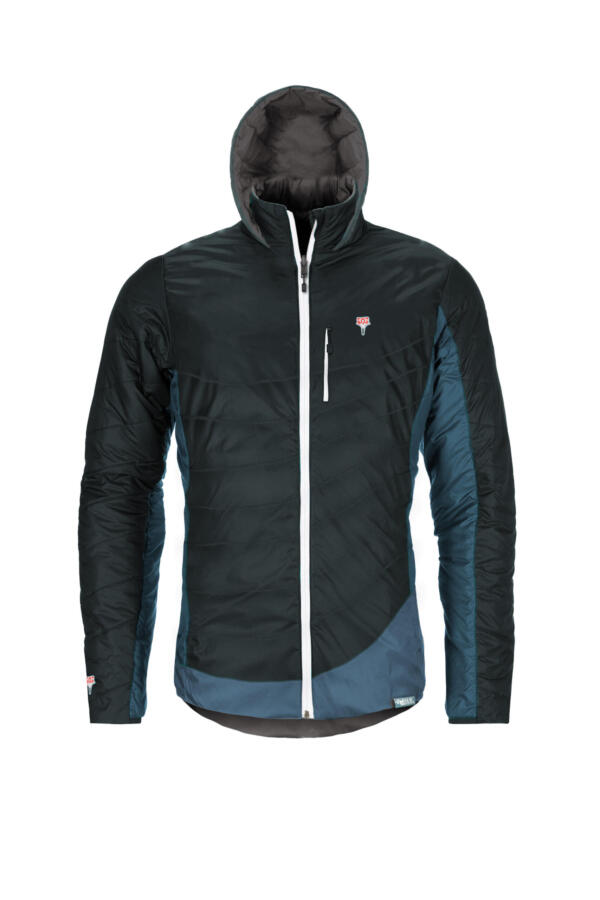 GrüeziBag, Refreshful SilkWool Jacket M, Black - Saphir Blue