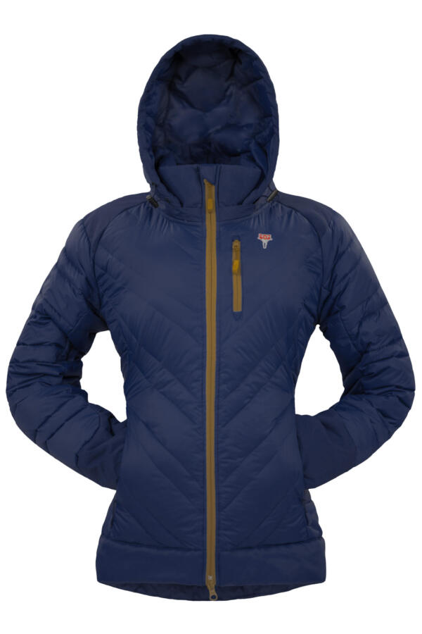 GrüeziBag, Lightful DownWool Jacket W, Saphir Blue - Mustard