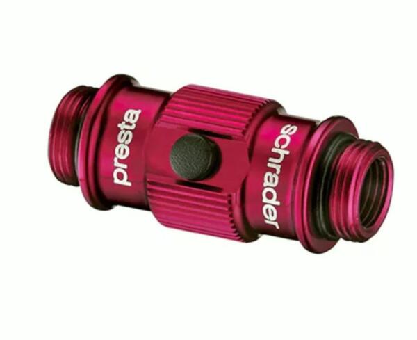 LEZYNE, ABS Flip Thread Chuck Red Dirt Floor Dirt Floor Hose, Presta/Schrader