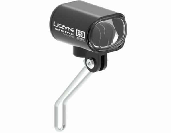 LEZYNE, E-Bike Hecto STVZO E50 Black 50 Lux, 200Lm, 50cm Wire