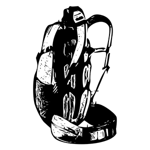 Rucksack mit Protektoren