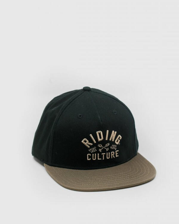 Riding Culture, Cap, Piston Snapback, black / beige