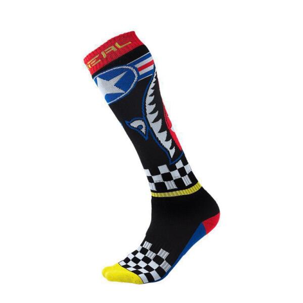 Oneal, Pro MX Sock Wingman, schwarz/blau/rot/Gelb