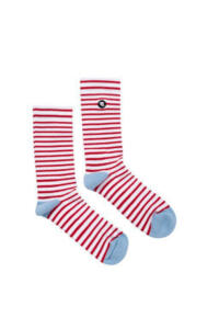 Riding Culture, Fun Socks, Red/White