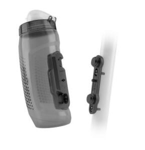 Fidlock Twist Trinkflasche 590 ml mit Magnet-Befestigung, inkl. Twist Bike Base, transparent black