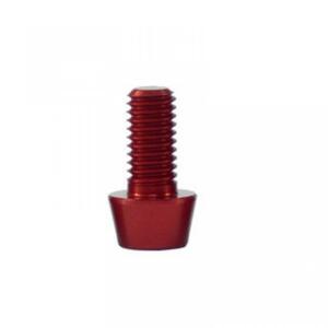 POP-PRODUCTS, 6-Kant Schraube M5 x 15 mm Aluminium rot, 5 Stück ( Bidonhalterschraube)
