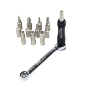 LEZYNE, Ratchet Drive Black/Nickel w/Case, Chrome Vanadium Bits,