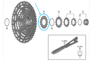 Shimano, Zahnkranz CS-M9100-12 16 Zähne