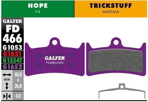 Galfer, Bremsbacken FD466 E-Bike "Hope V4", violett