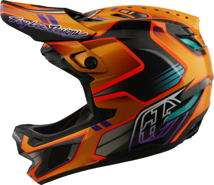 TLD, D4 Carbon Helmet W/Mips, Crest gold