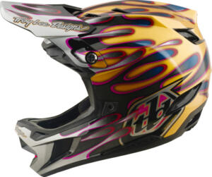 TLD, D4 Carbon Helmet W/Mips, Overspray gold-black