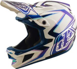 TLD, D4 Composite Helmet W/Mips, Flared white-dark blue