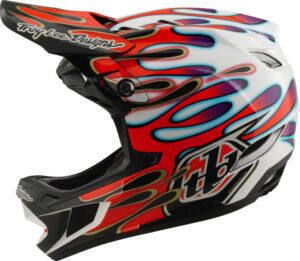 TLD, D4 Composite Helmet W/Mips, Overspray white-red