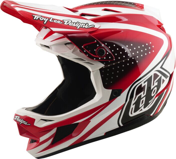 TLD, D4 Polyacrylite Helmet W/Mips, The Line red-white