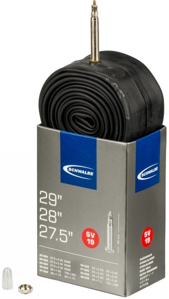 Schwalbe, Schlauch SV19 MTB Presta V2 27.5x2.00-2.35/29x1.50-2.40, 40/62-584/635 Ventil 40mm