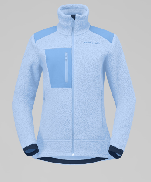 Norrona, trollveggen warm3 Zip Hood W's, Cashmere Blue/Allur