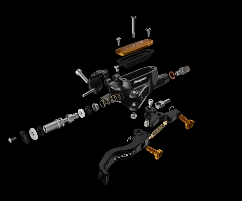 Hope, Bremse EVO V6Ti Mono Edition Set, schwarz/gold