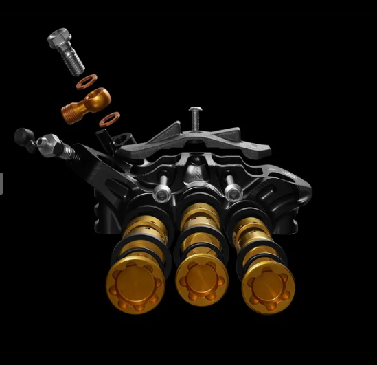 Hope, Bremse EVO V6Ti Mono Edition Set, schwarz/gold – Bild 4